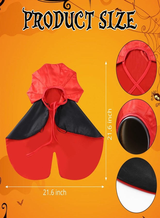 GlyinnHe Dog Cat Halloween Costume,Vampire Devil Cape Cloak Pet Costume for Cats Dogs Halloween Costume Party Supply（2025 Upgraded） - Image 2